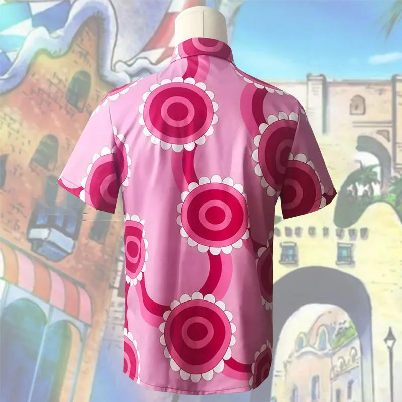 One Piece T Shirt Sanji Dressrosa Hawaiian Cosplay
