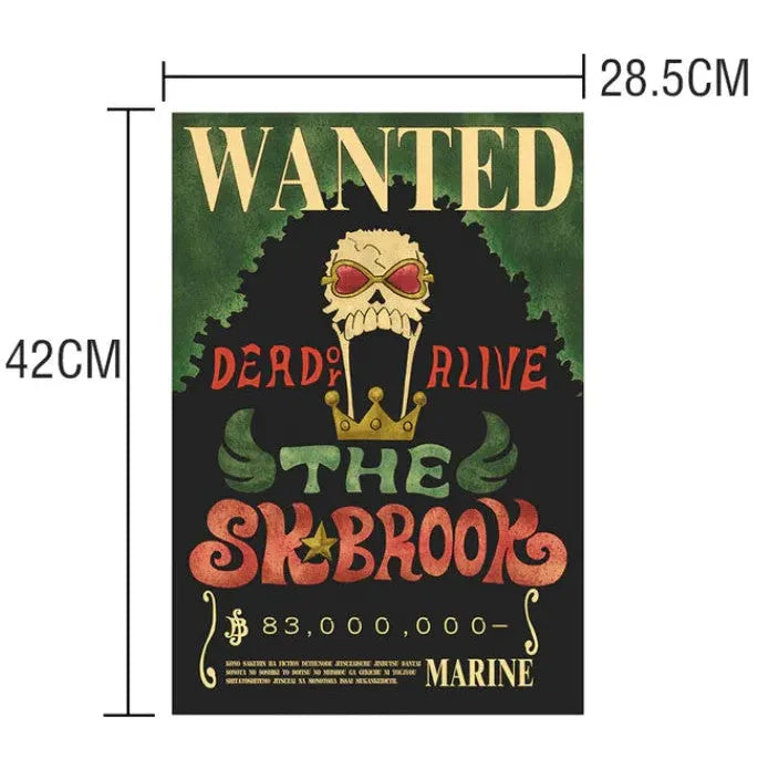 One Piece Poster - Wanted Brook Bounty