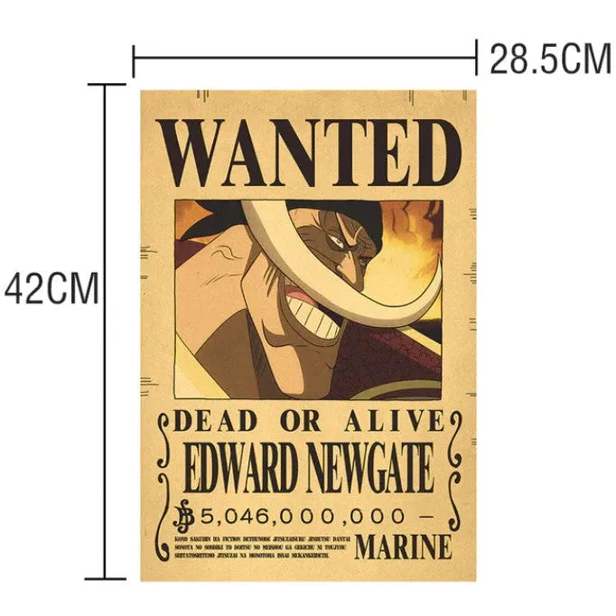 One Piece Poster - Wanted Whitebard Bounty