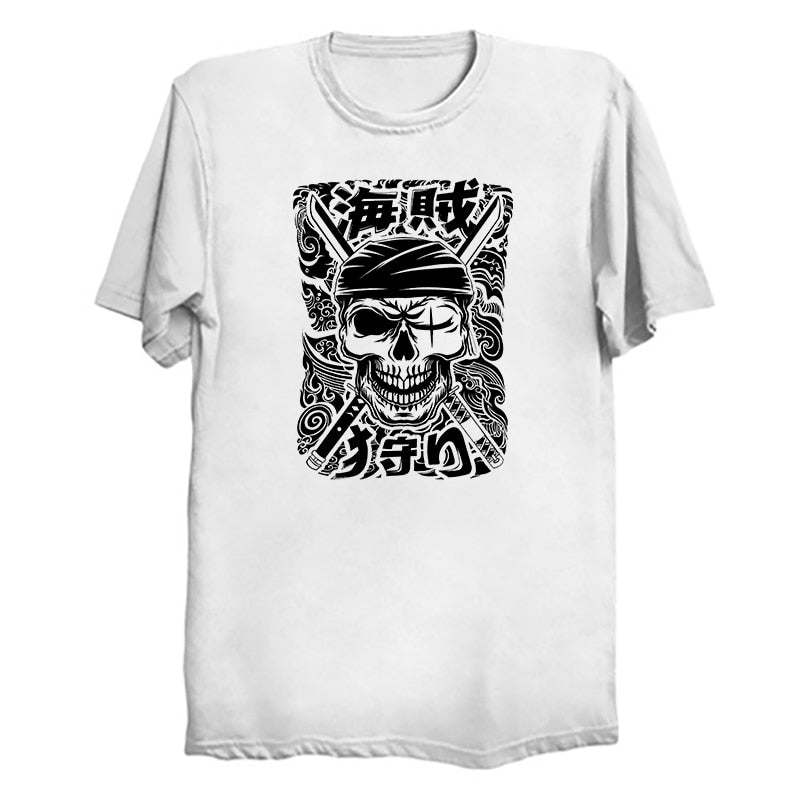 One Piece T Shirt Zoro Skull