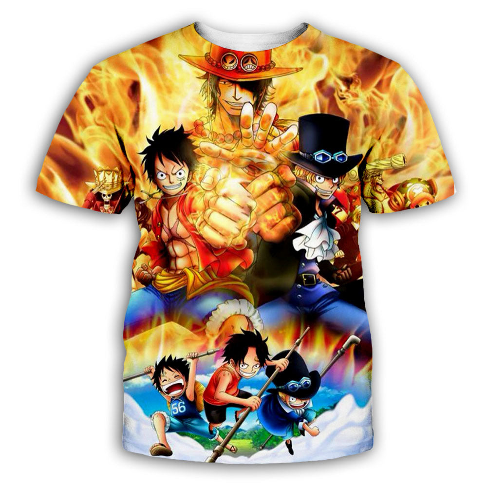 One Piece T Shirt Childhood Friends 3D