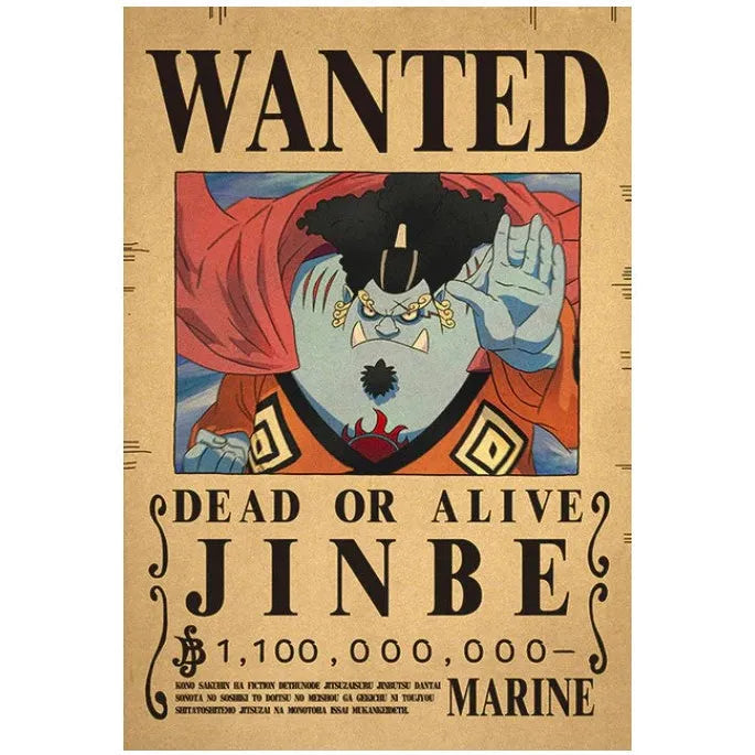 One Piece Poster - Wanted Jinbe Bounty