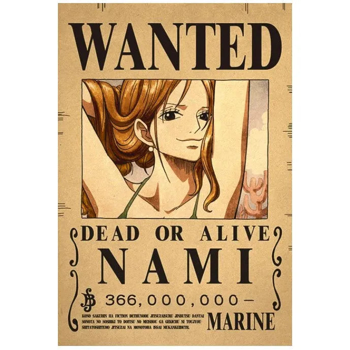 One Piece Poster - Wanted Nami Bounty