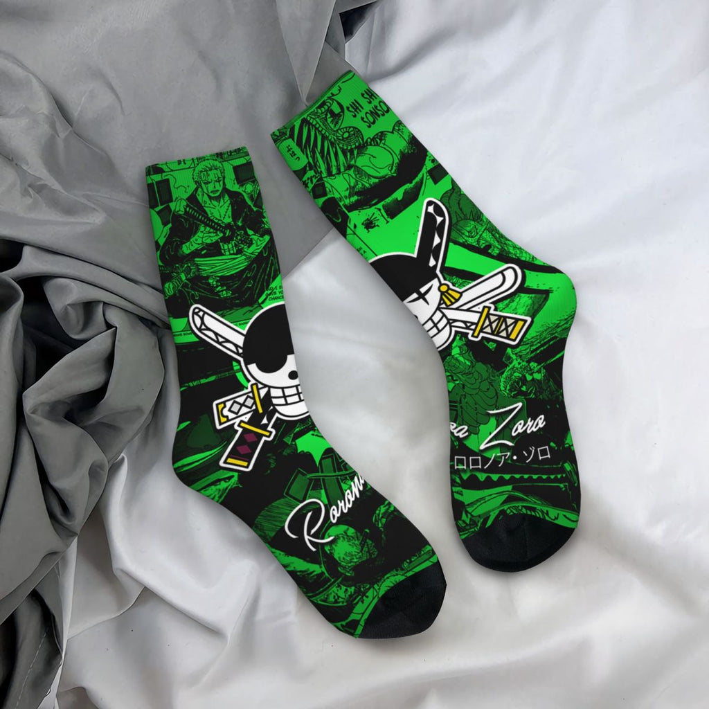 One Piece Zoro Skull Themed Socks