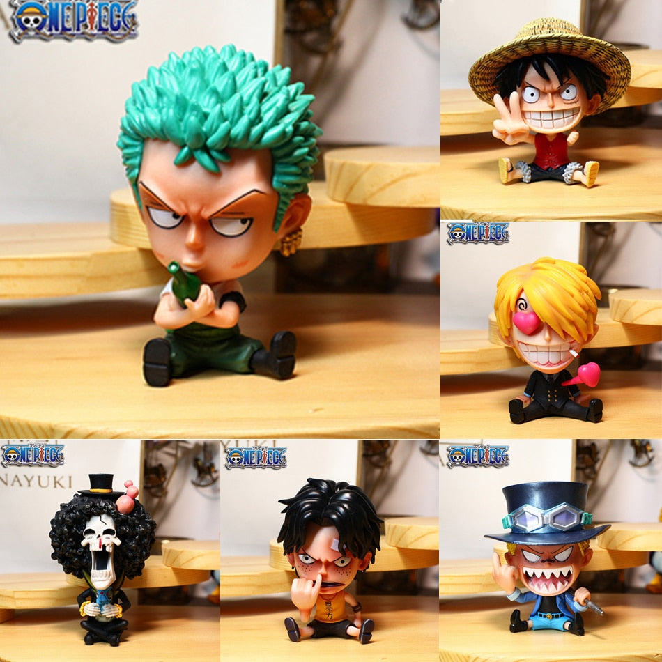 One Piece Figure Luffy and Zoro Car Decoration