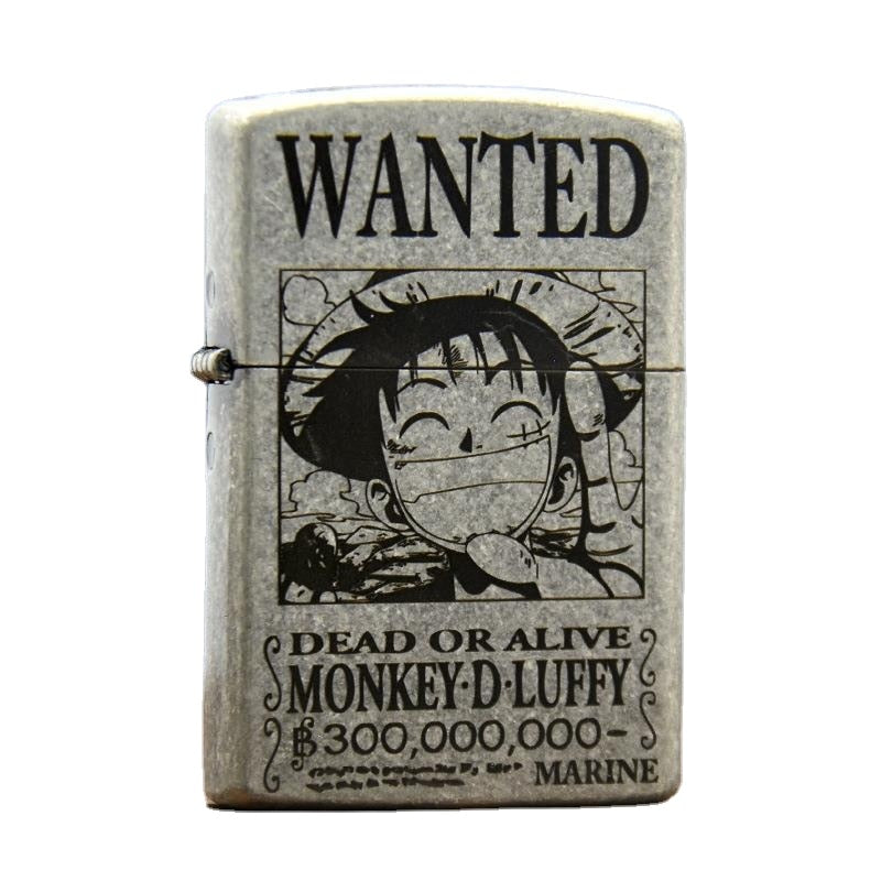 One Piece Wanted Luffy Engraved Gold Lighter Zippo – Anime Lighters