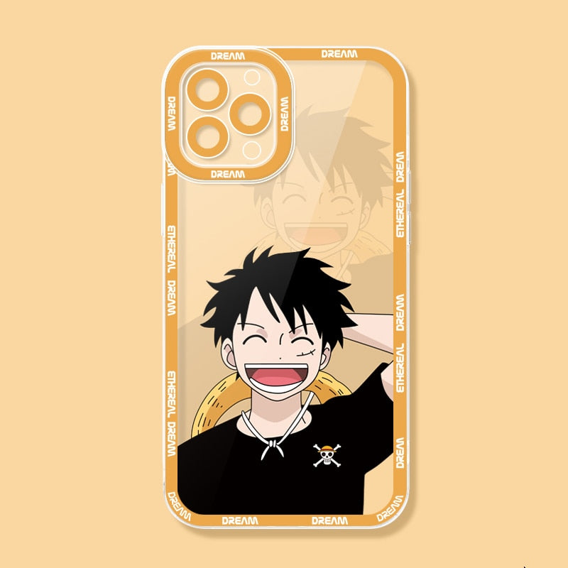 One Piece phone Case Luffy Yellow Theme For iPhone