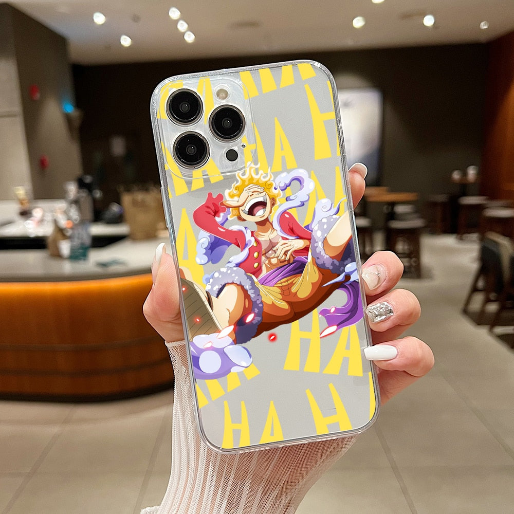 One Piece Silicone Phone Case Luffy Laugh For iPhone