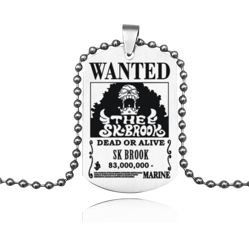 One Piece Necklace Dogtag Brook Wanted