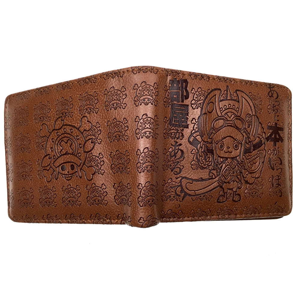 One Piece Tony Chopper Brown Leather Wallet