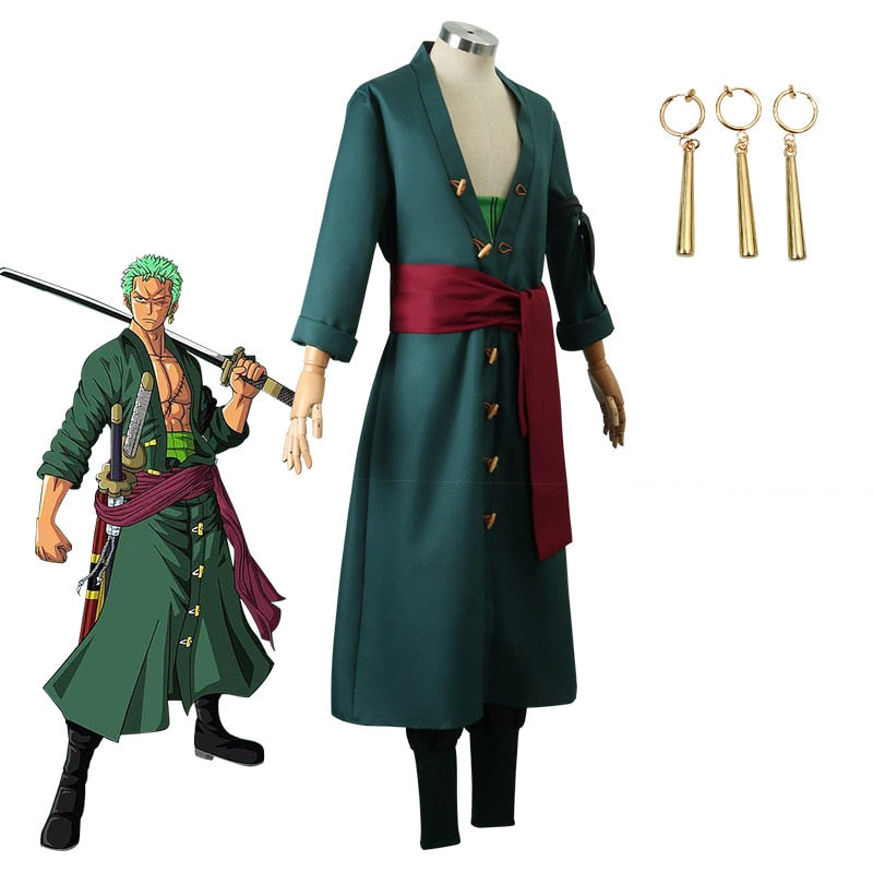 One Piece Cosplay Roronoa Zoro Samurai Outfit
