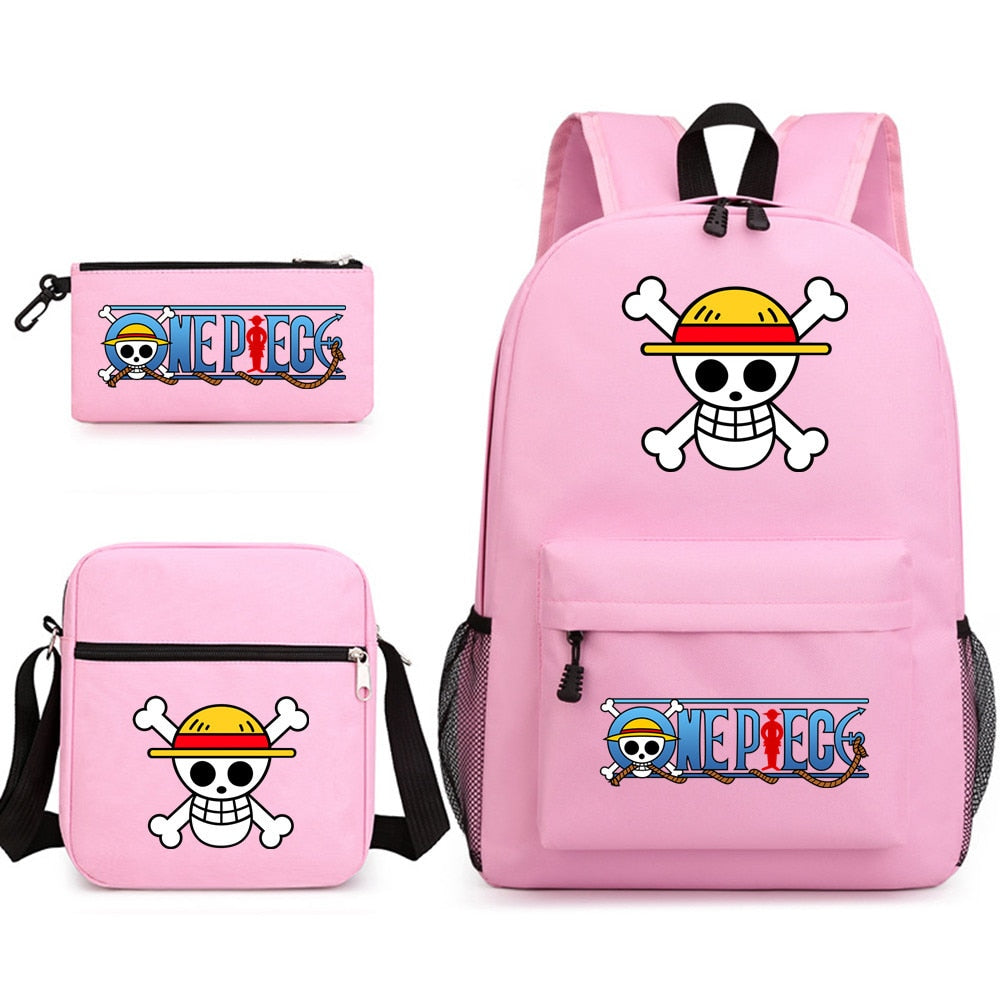 One Piece Backpack Complete Kit Luffy Pink
