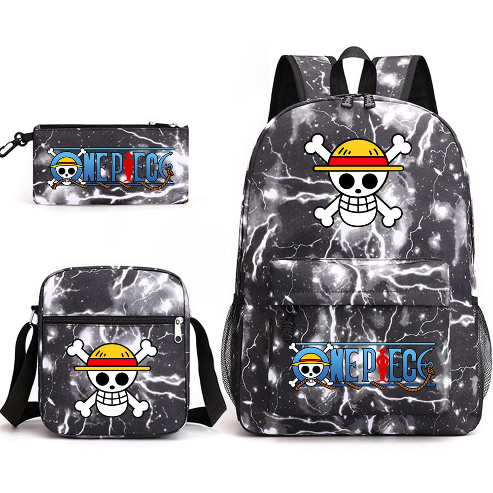 One Piece Backpack Complete Kit Luffy Gray