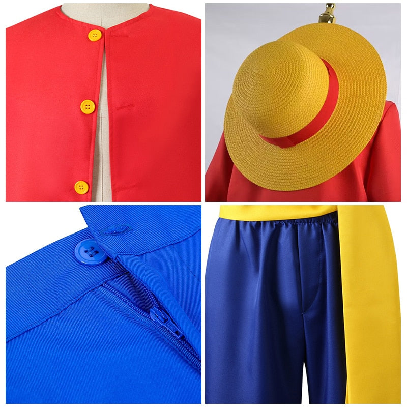 One Piece Cosplay Straw Hat Classic Complete Outfit