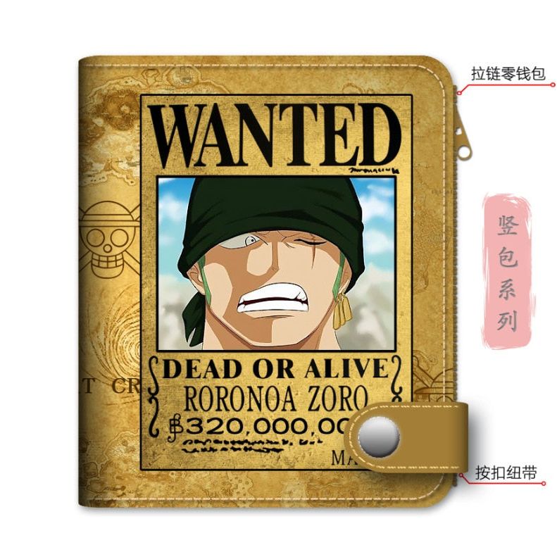 One Piece Roronoa Zoro Casual Leather Wallet