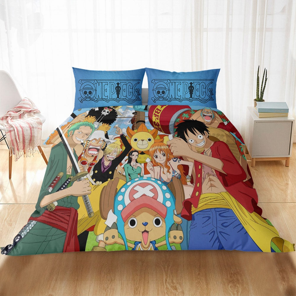 One Piece Bed Clothes Set Straw Hat Crew Full