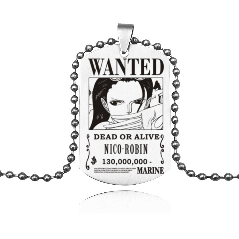 One Piece Necklace Dogtag Robin Wanted