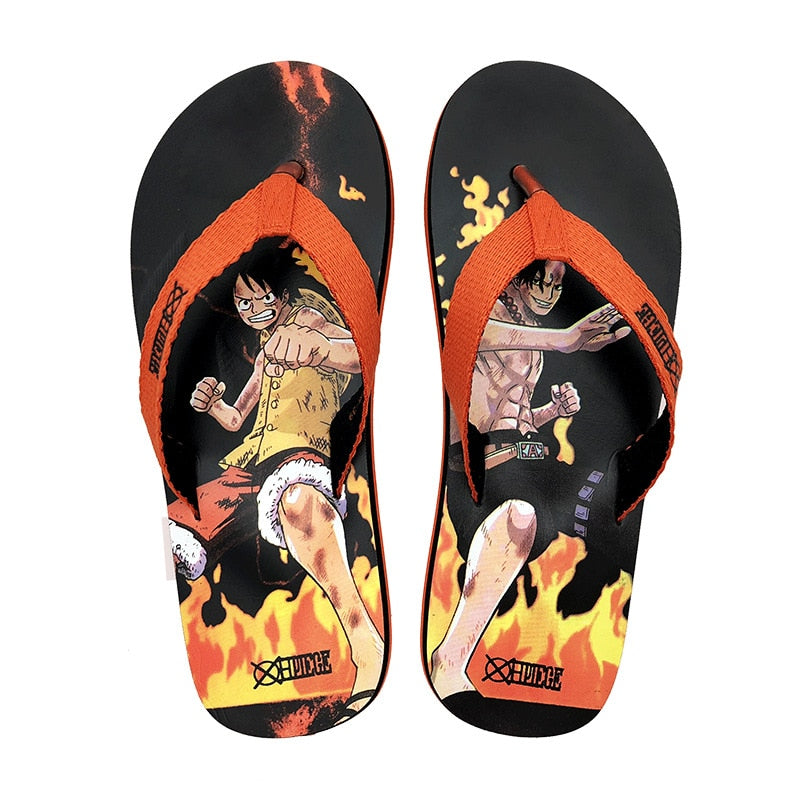 One Piece Luffy & Ace Themed Sandals
