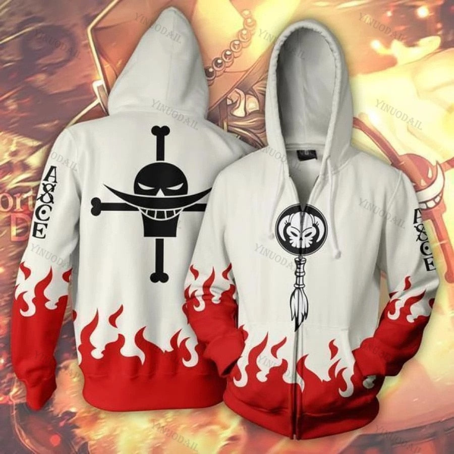 One Piece Hoodie Flames of Ace