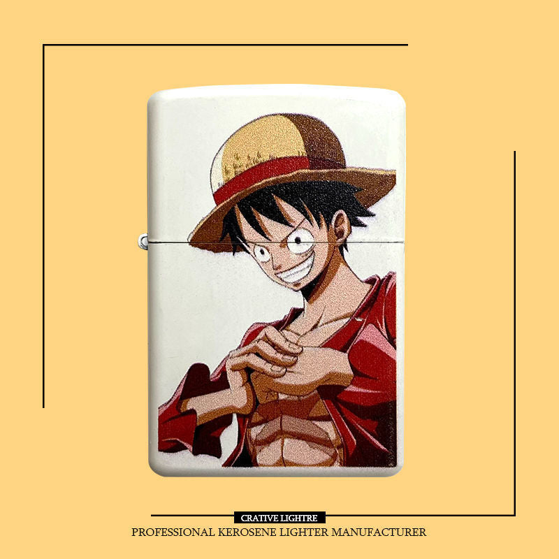 One Piece Lighter Straw Hat Painted Zippo