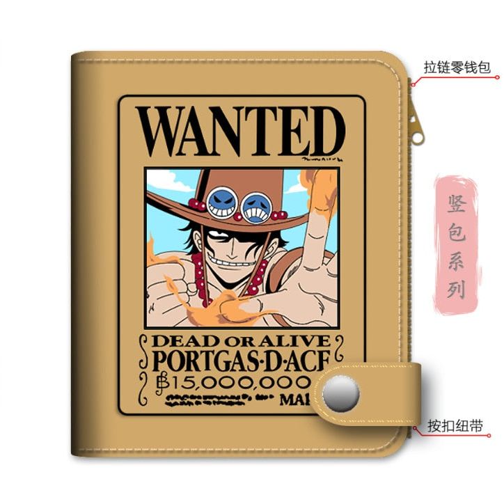One Piece Portgas D. Ace Casual Leather Wallet