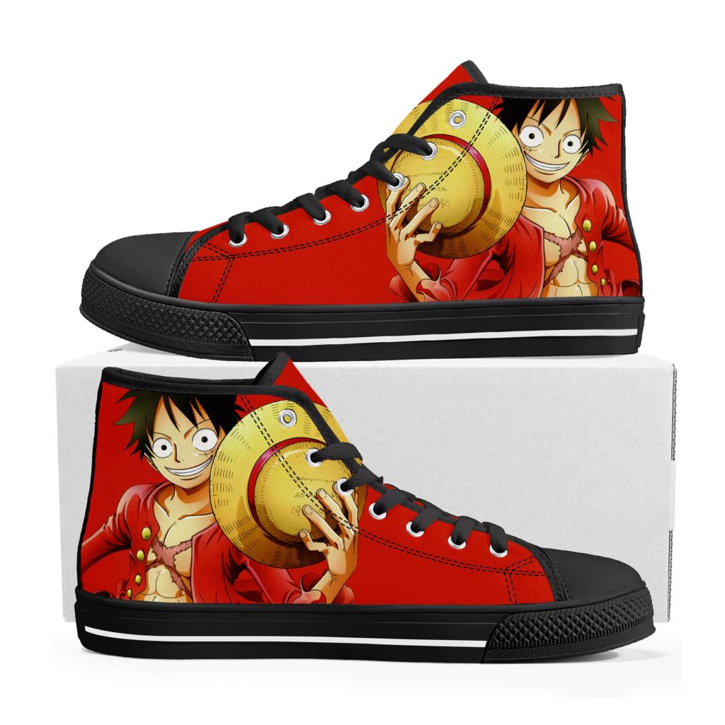 One Piece Luffy High Top Casual Sneakers