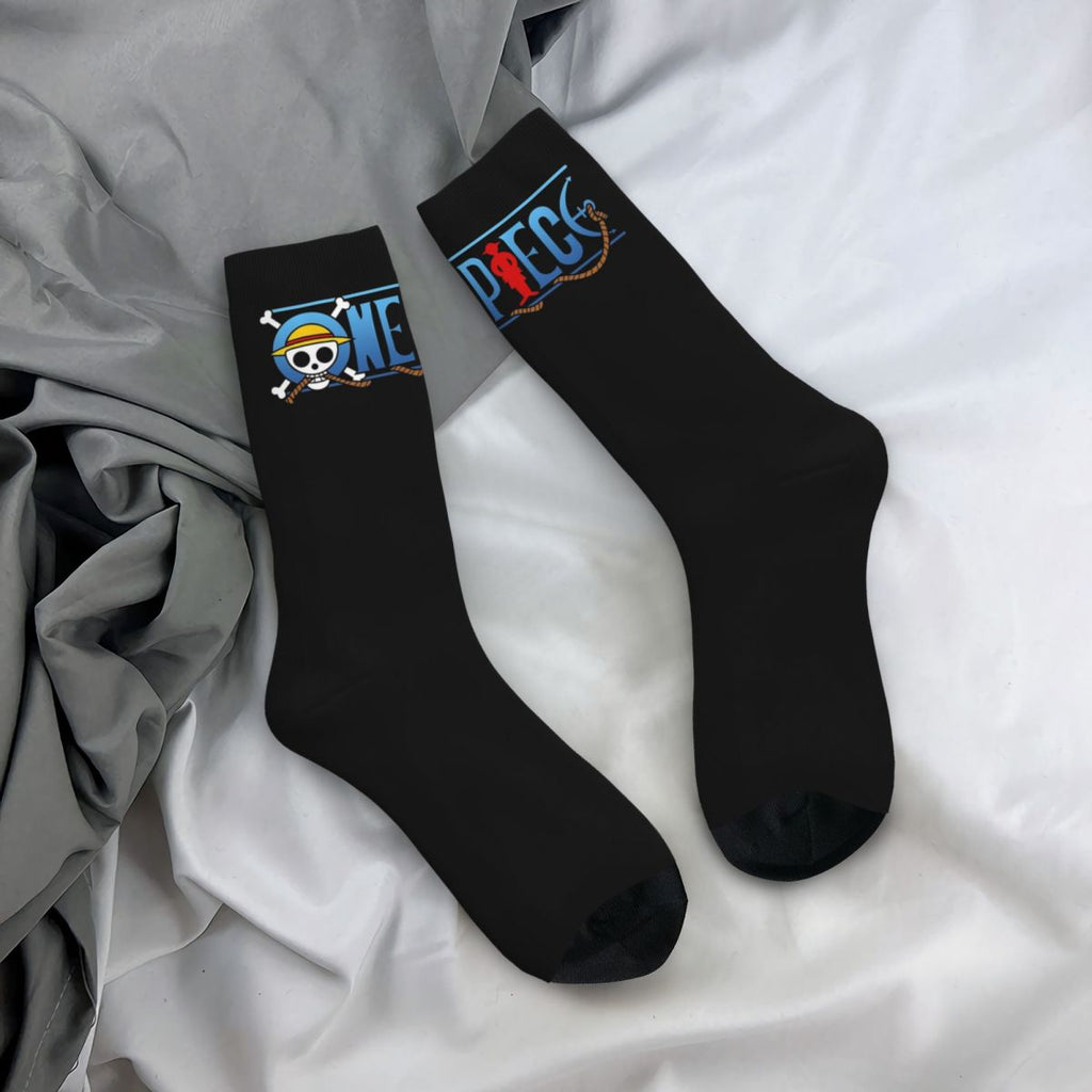 One Piece Logo Black Themed Socks