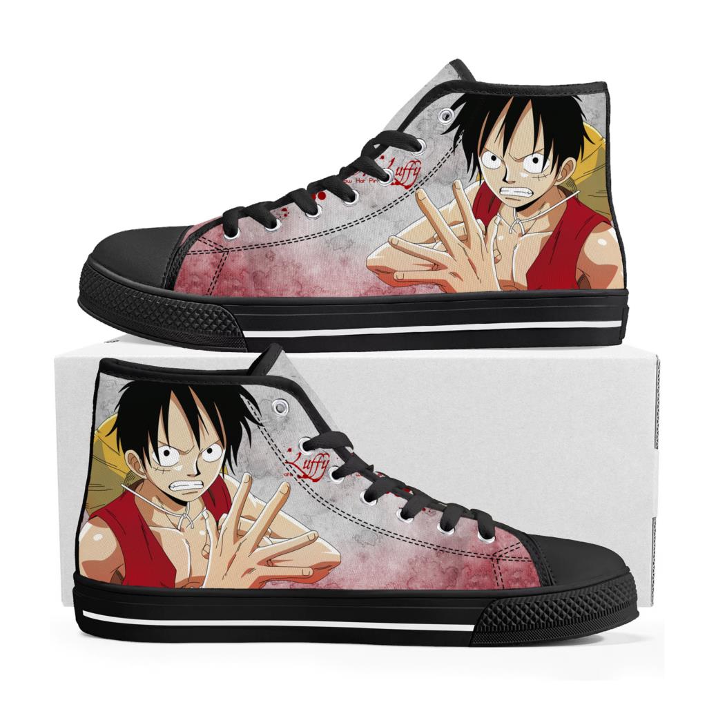 One Piece Luffy High Top Casual Sneakers