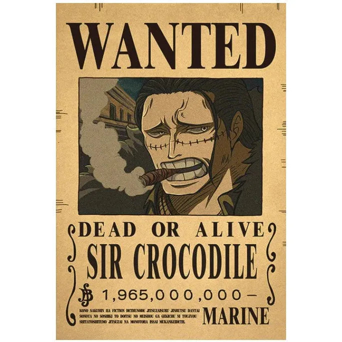 One Piece Poster - Wanted Crocodile Bounty