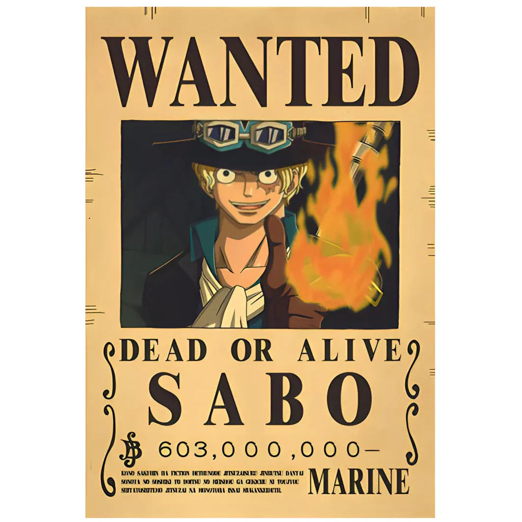 One Piece Sabo Wanted Poster