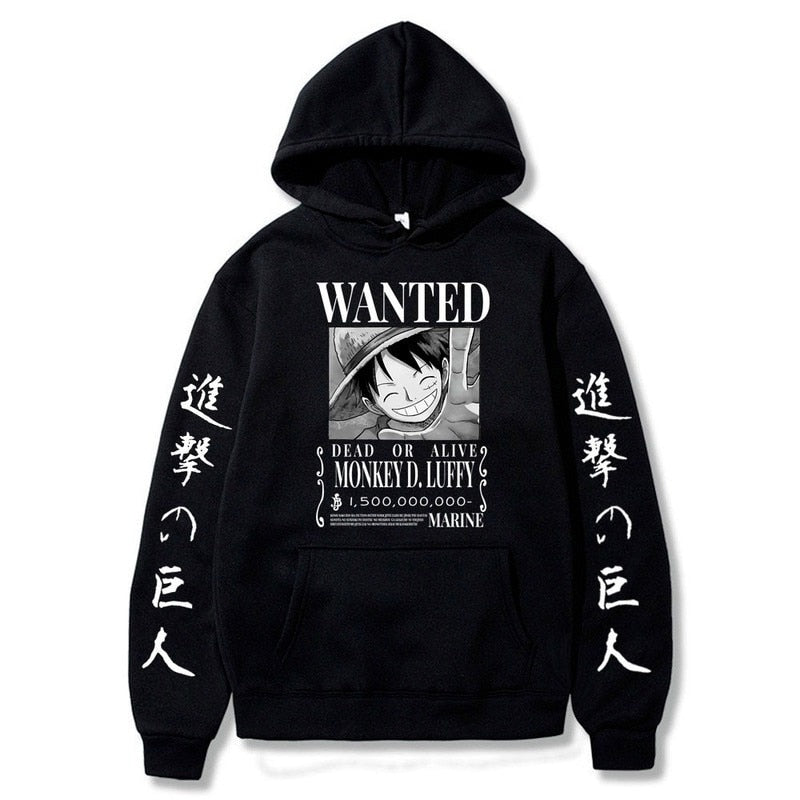 One Piece Hoodie Monkey D Luffy Wanted