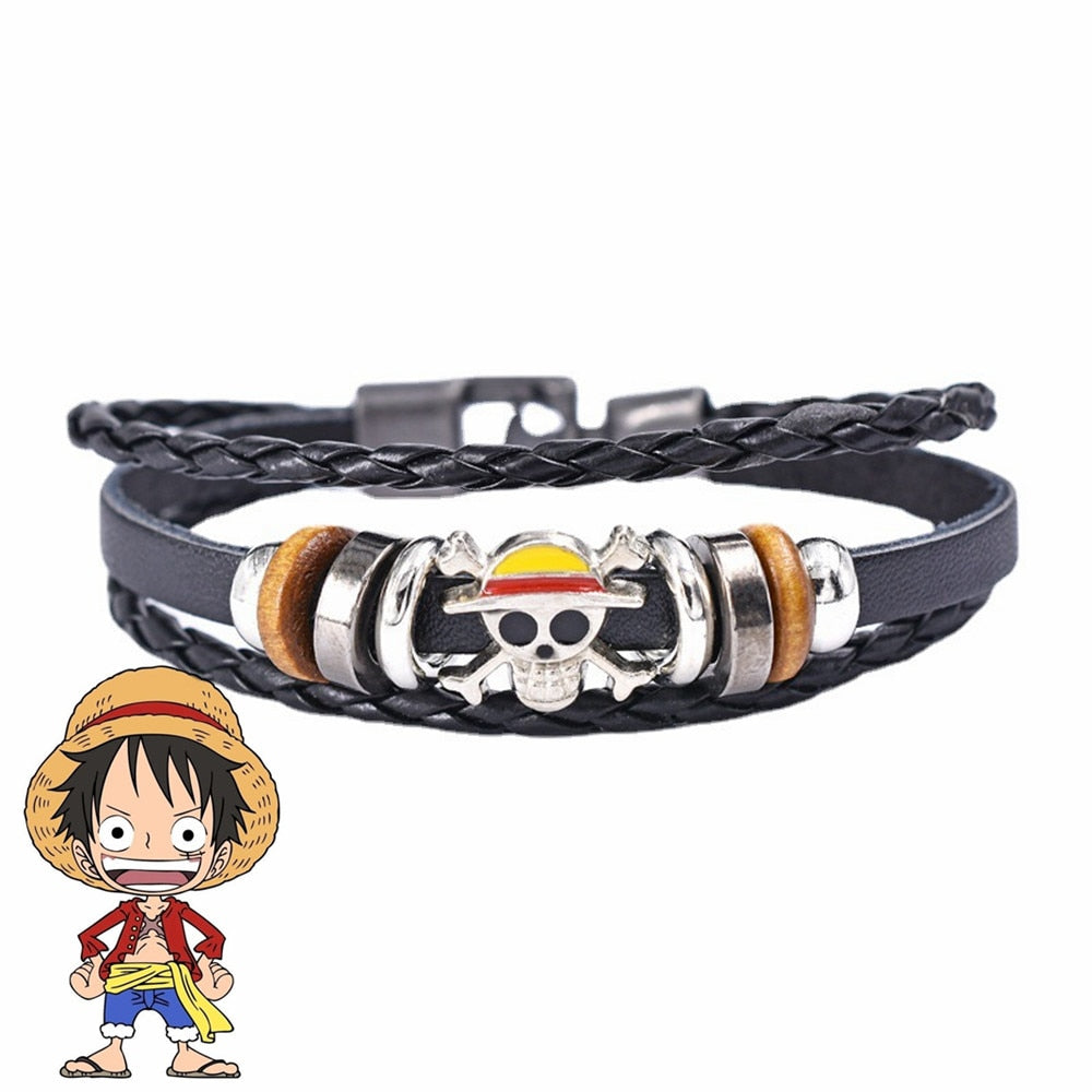 One Piece Monkey D. Luffy Leather Bracelet