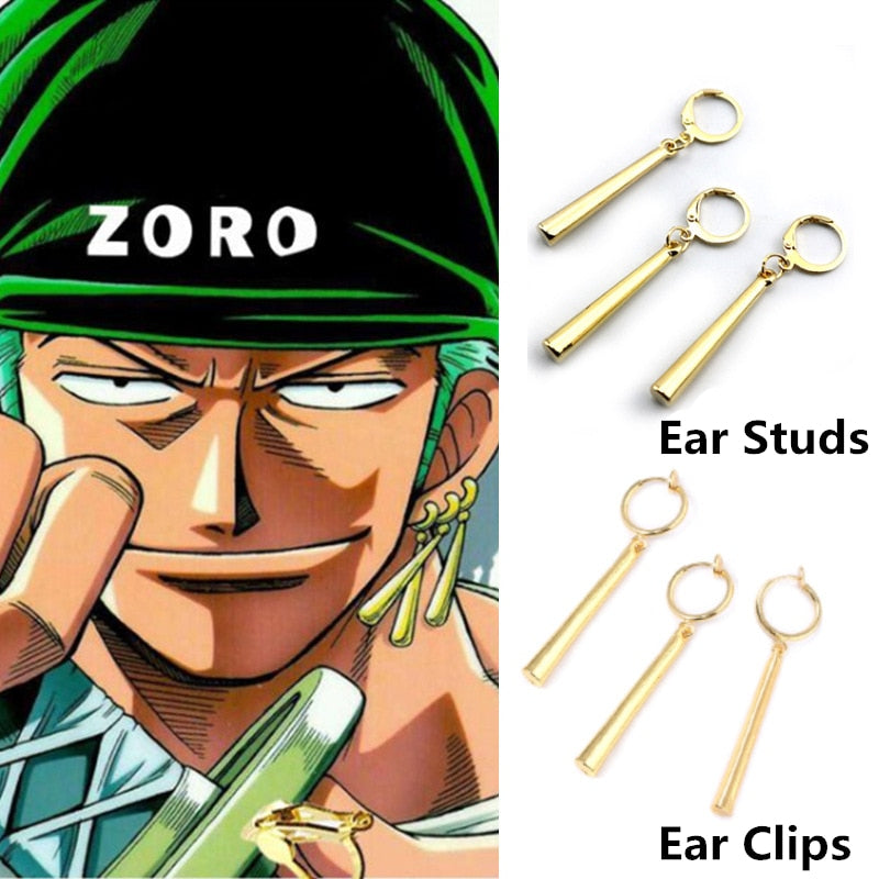 One Piece Cosplay 3Pcs/Set Zoro Earrings