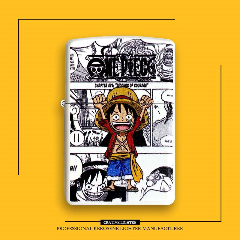 One Piece Lighter Kid Luffy Painted Zippo