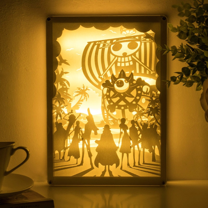 One Piece crew with our All Characters Paper Cut USB Lamp