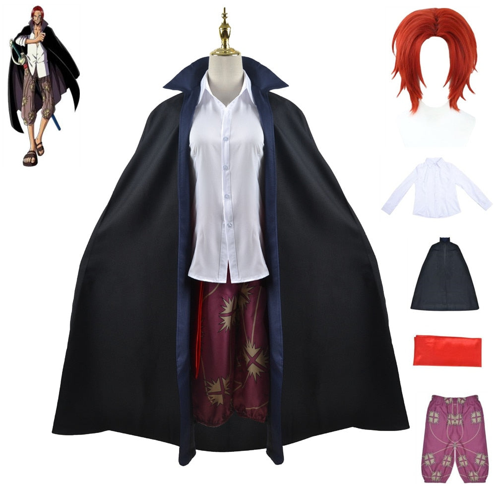 One Piece Cosplay Shanks Full Outfit