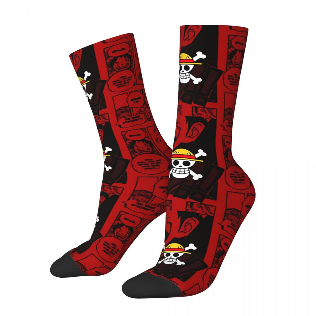 One Piece Red Themed Socks